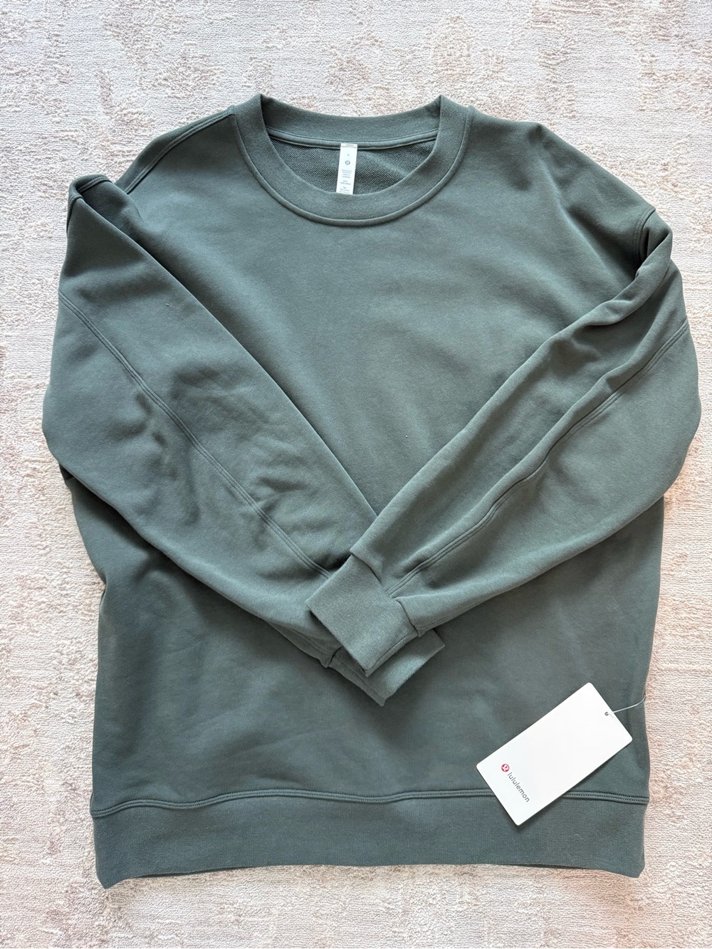 Lululemon perfectly oversized crew sweatshirt smoked spruce brand new with tags